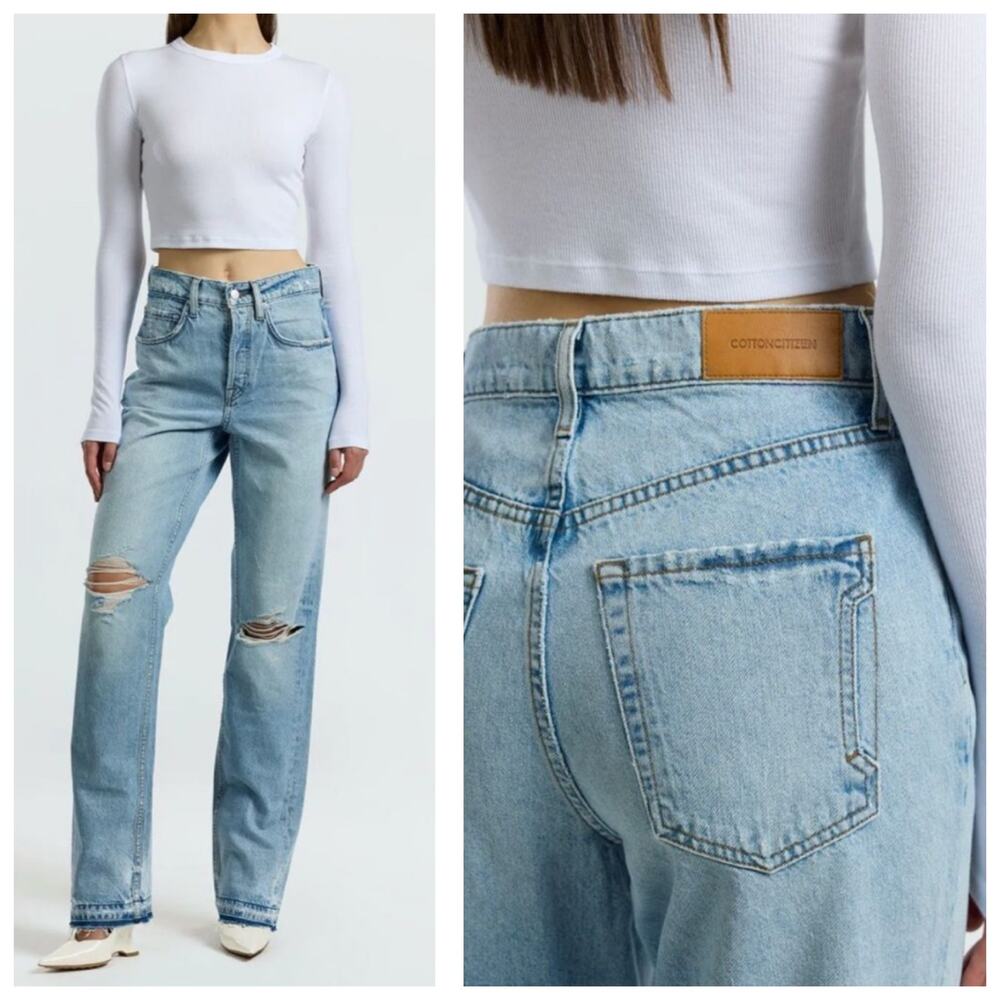 Cotton Citizen Kate Jean Size 26 Fuller Distressed Straight Leg Vintage